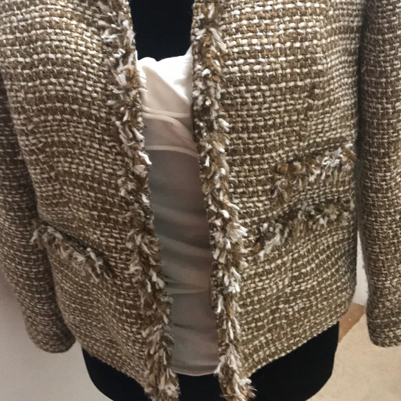 Cabi ‘Phoebe’ gold/cream tweed, blazer; size Med - Picture 4 of 5